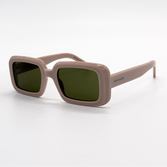 NEW SAINT LAURENT SL 534 SUNRISE 007 WOMEN SUNGLASSES SL534 BEIGE GREEN EYEWEAR - Picture 2 of 11